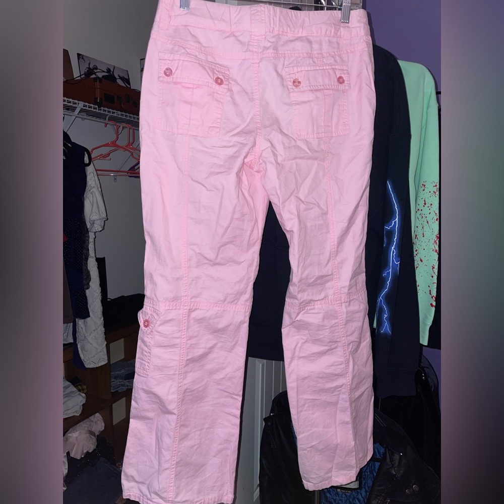Pink flared cargos